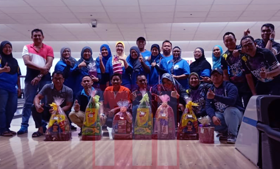Persatuan biro sukan mantan anak-anak railway (jkns) anjur pertandingan tampin bowling