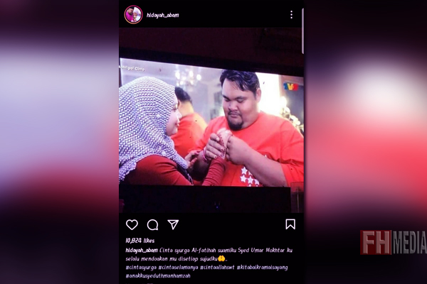 The status of the widow of arwah abam bocey's instagram invites netizens to cry.