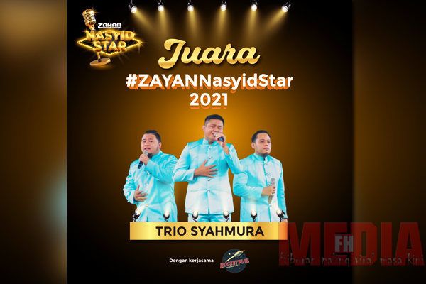 Trio syahmura dinobatkan juara pertandingan ‘zayan nasyid star’